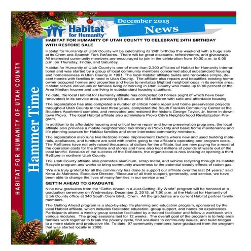 December 2015 hammer time