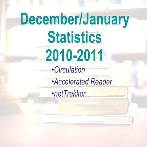 December and january usage  circ, ar, net trekker