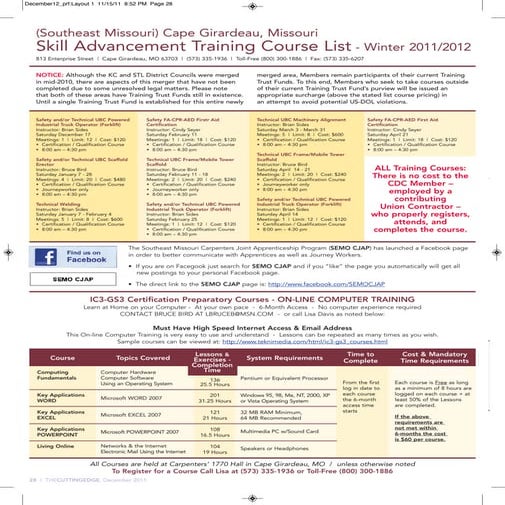 December Skill Advancement