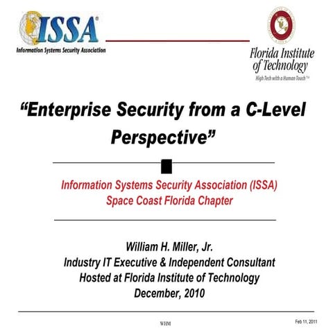 December ISSA Meeting   Executive Security Presentation