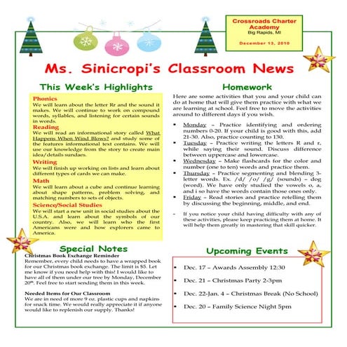 December Newsletter