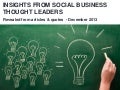 Insights from Social Business Thought Leaders - December 2013