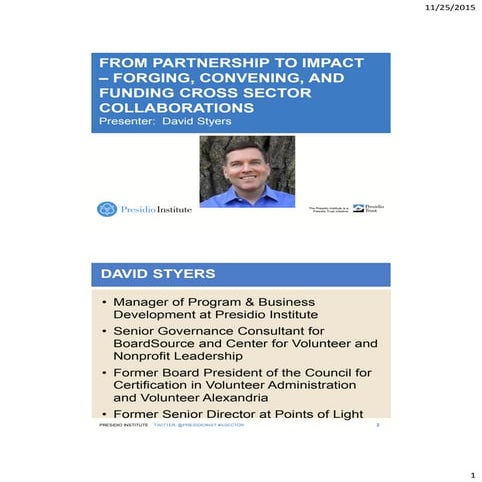 From Partnership to Impact: Forging, Convening, and Funding Cross-Sector Collaborations
