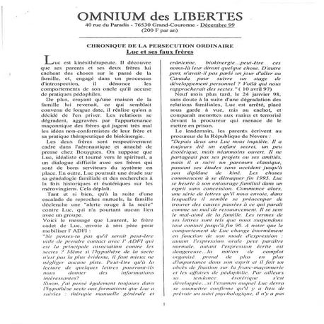 Bulletin de l'Omnium décembre 1999