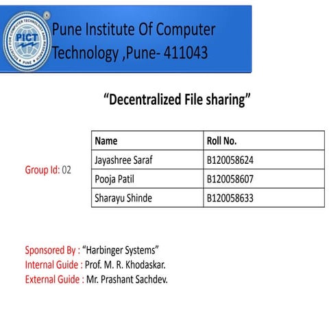 Decentrailzed File Sharing