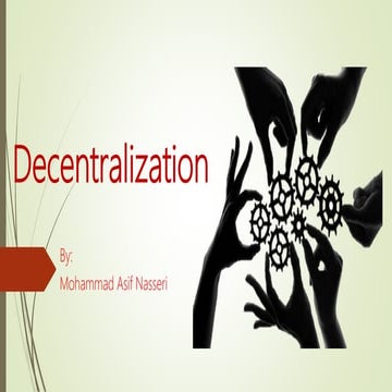 Decentralization