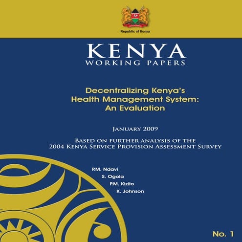 Decentralization kenya's health management system