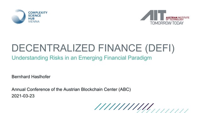 Decentralized Finance (DeFi) - Understanding Risks in an Emerging Financial P...