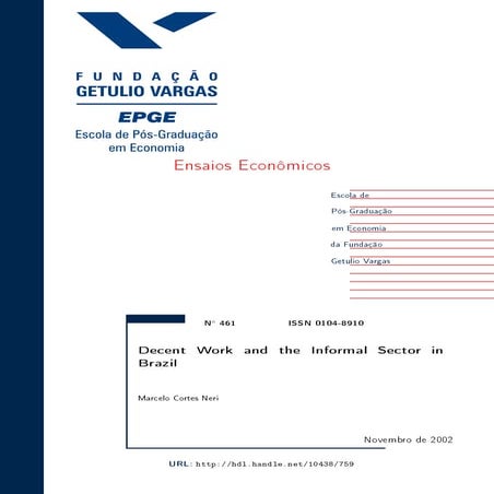 Decent work and informal sector in brazil