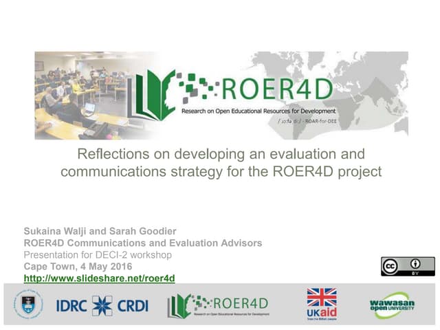Reflections on developing an evaluation and  communications strategy for the ...