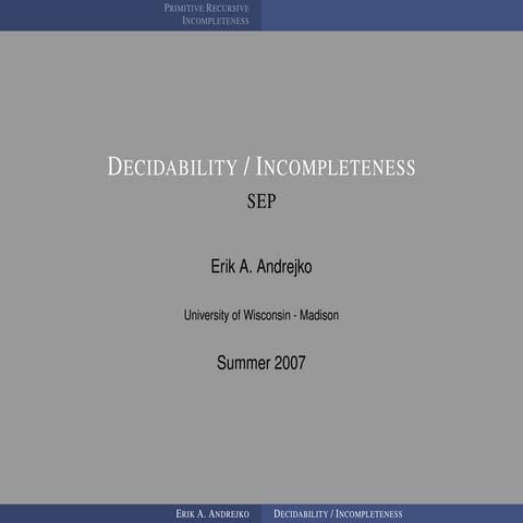 Decidability