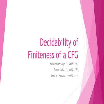 Decidability of Finiteness of a Context Free Grammer