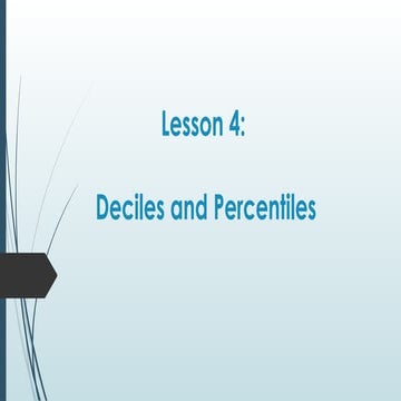 Introduction to Decile and Percentile topic