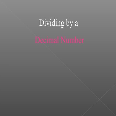 Decimal division