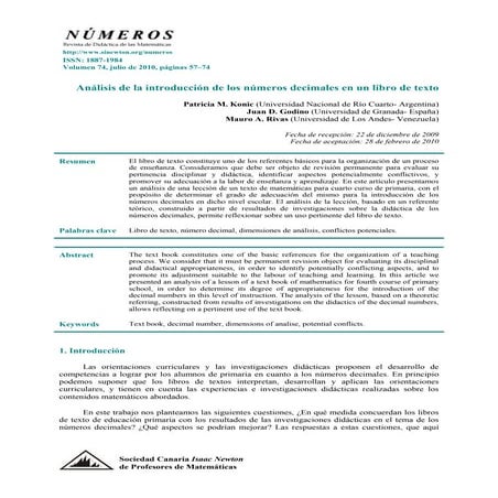 Decimales numeros 2010