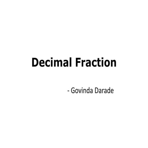 Decimal fraction