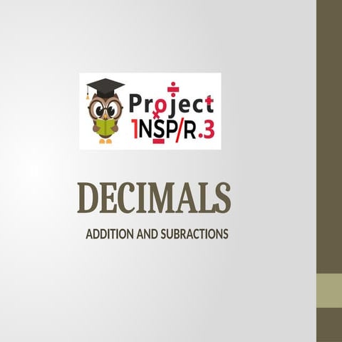 Decimal and your Imagination. Decimal point