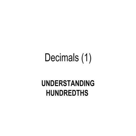 Decimals(1)Hundredths
