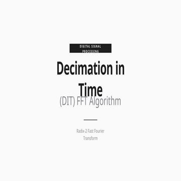 Decimation in Time | PDF