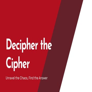 Decipher the Cipher: Interactive Team Challenge on Dante's Canto 3 ...
