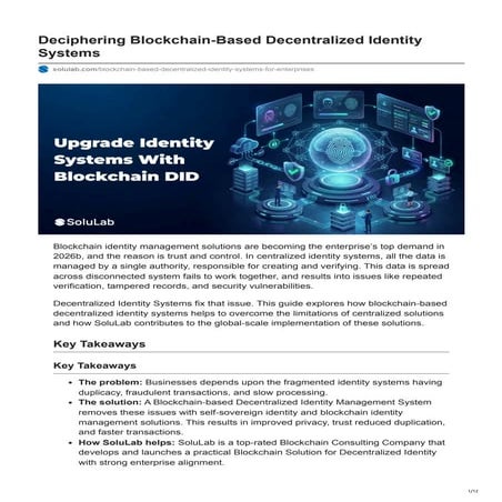 Deciphering Blockchain-Based Decentralized Identity Systems for ...