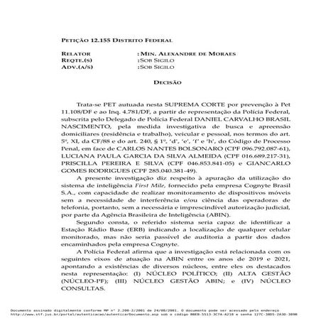 Decisão do ministro Alexandre de Moraes.