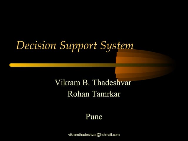 Decision Support Systems