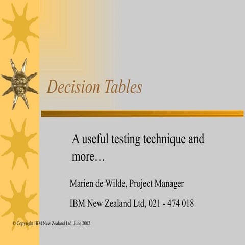 Decision Table Training Session