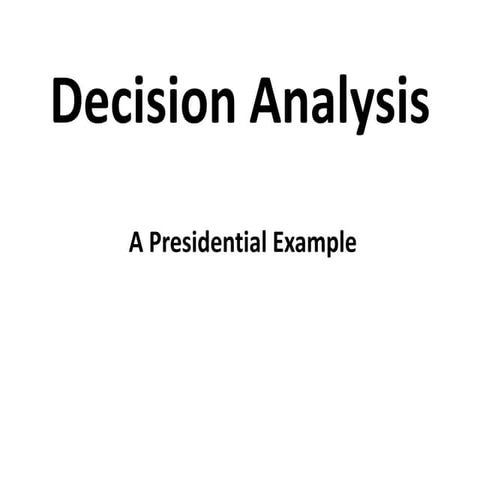 Decision Analysis