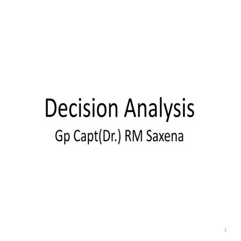 Decision analysis.1