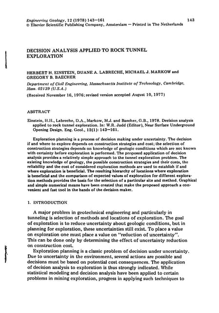 Tunnel Boring Machines (TBM) | PDF