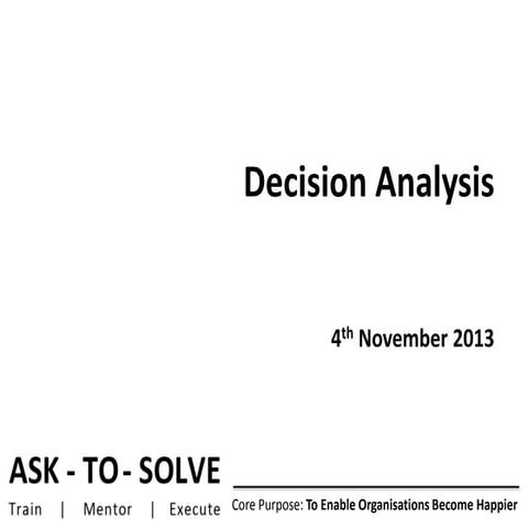 Decision analysis (Part I) | PPT