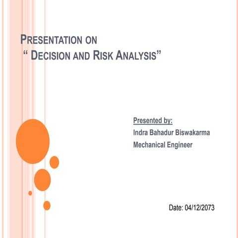Decision and risk analysis