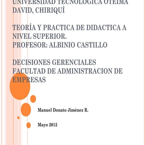 Tecnicas cualitativas para la toma de decisiones | PPTX