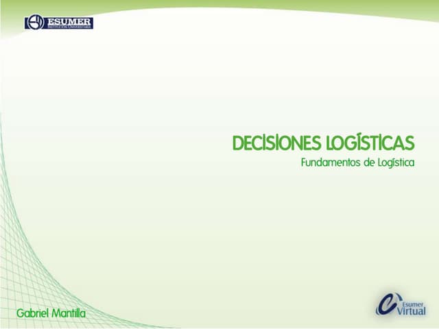 Decisiones logísticas