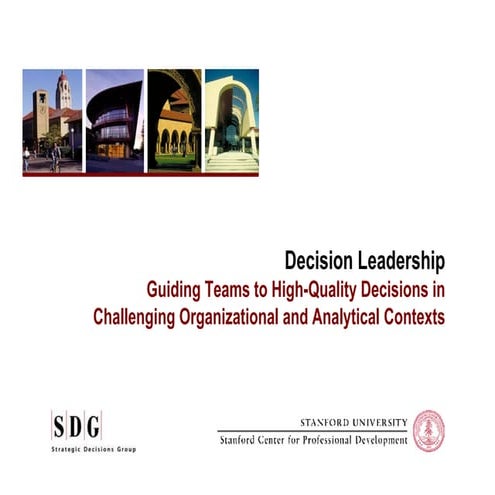 Decision Leadership   SDG- Stanford University