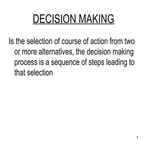 Decision making