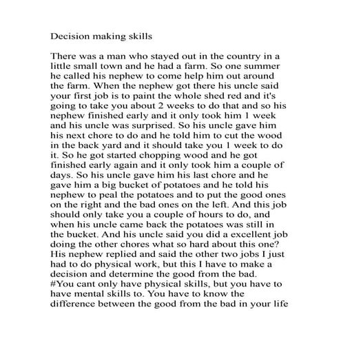 Decision making
