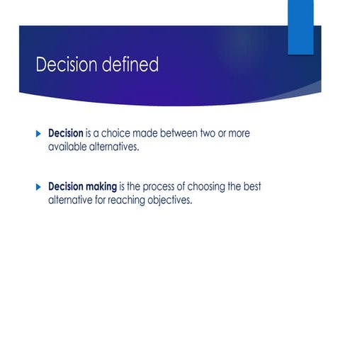 Decisionmaking 