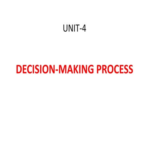 Decision making