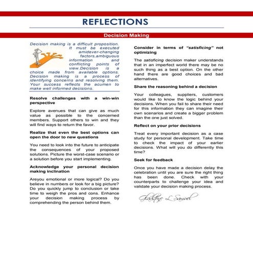 Decision making made easy !