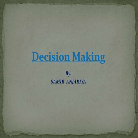 Decision making