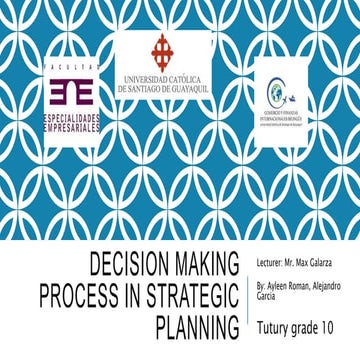 Decision making in strategic planning