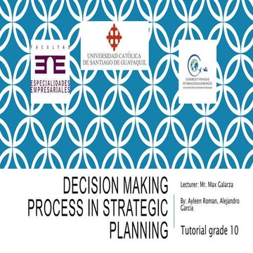 Decision making in strategic planning