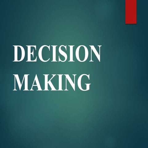 Decision making