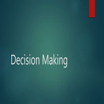 Decision making