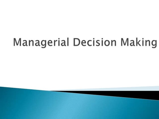 Strategic decision making | PPT