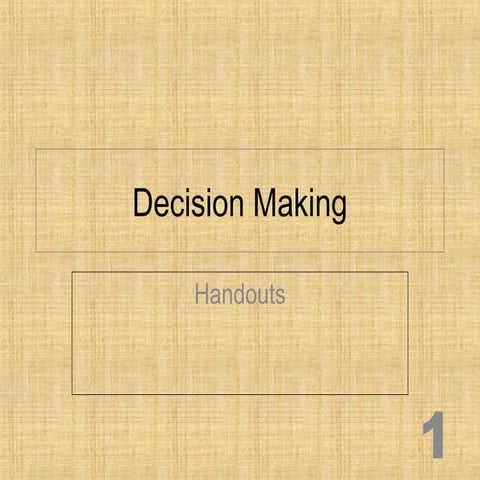 Decision making 2013