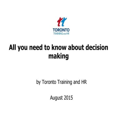 Decision making August 2015