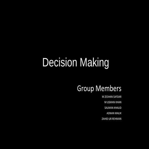 Decision making by salman ii